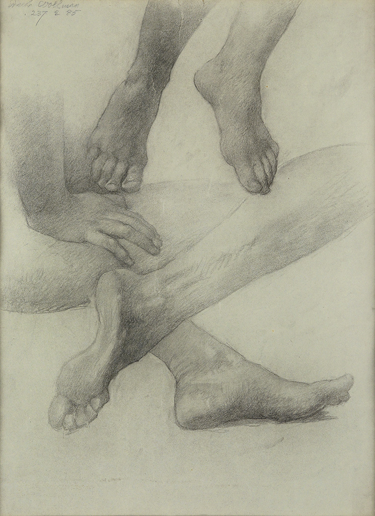 ELIHU VEDDER Sheet of Studies of Hands and Feet.